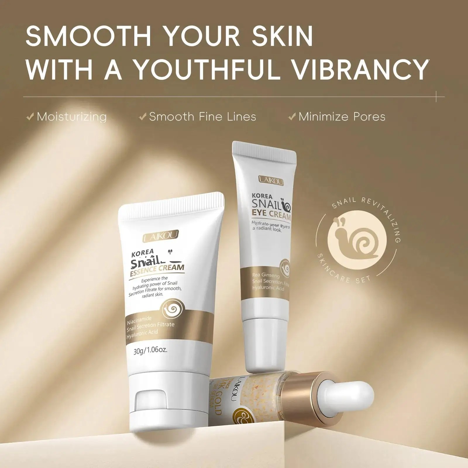 24K 골드 달팽이 리페어 세럼 아이 크림 에센스 세트 - Luxury Skincare Lines 리뷰 및 가격