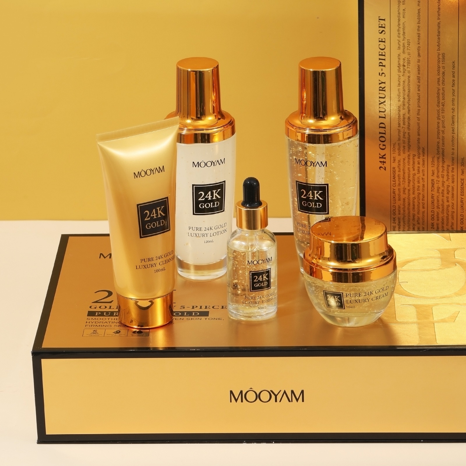 24K 골드 럭셔리 보습 안티 링클 세트 잔주름 감소  - Luxury Skincare Lines 리뷰 및 가격